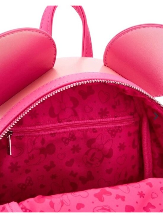 Loungefly Disney Minnie Mouse Pink Confetti Mini Backpack Embroidered Shimmer NW main image 4
